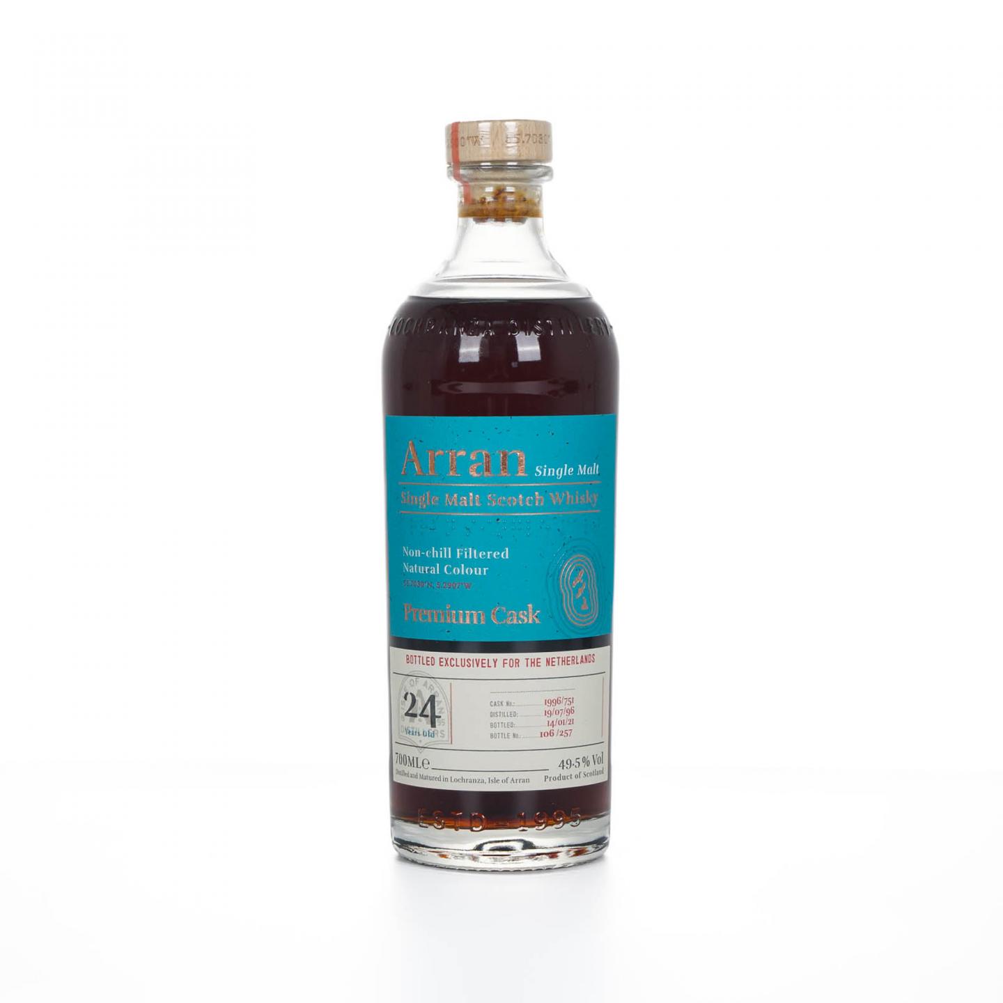 Arran 艾伦 24年 1996-2021 雪莉单桶#1996/751 荷兰市场
