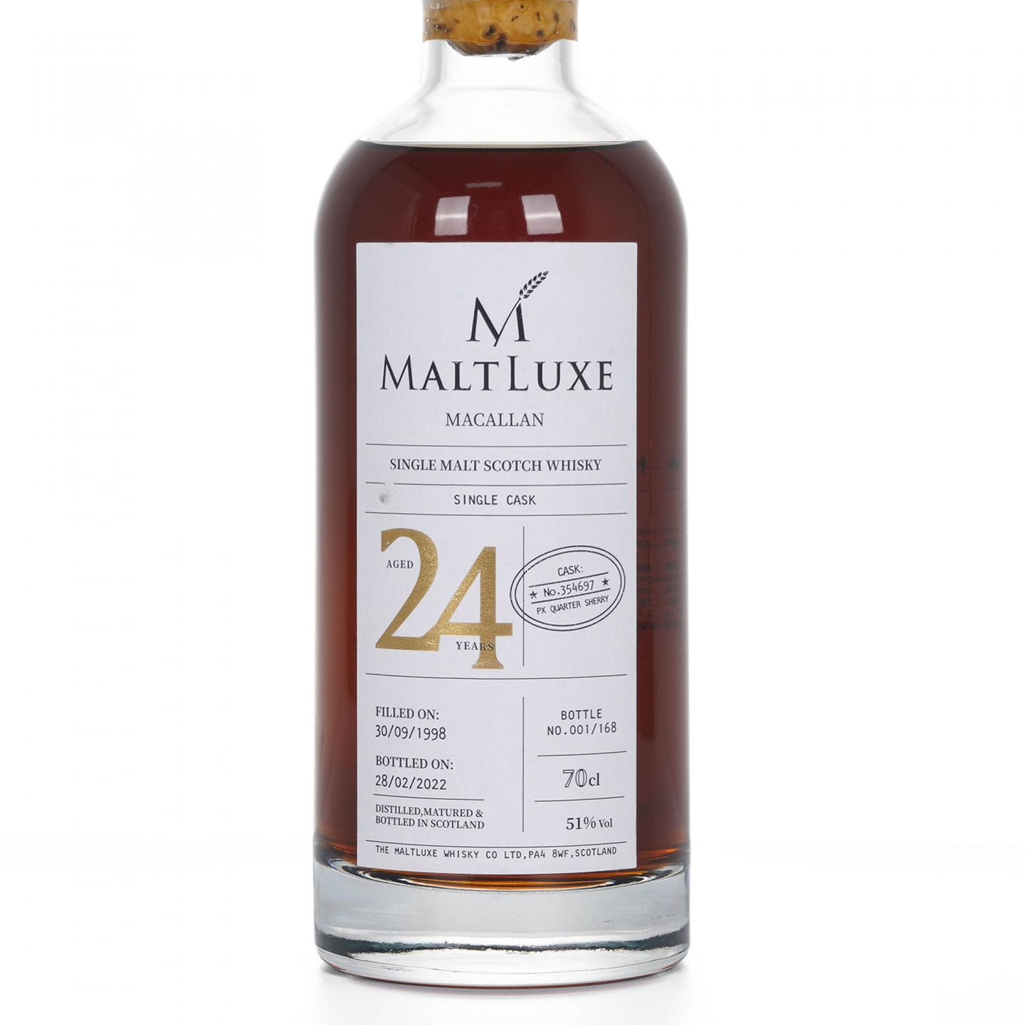 Macallan 麦卡伦 24年 1998-2022 雪莉单桶 the Maltluxe Whisky
