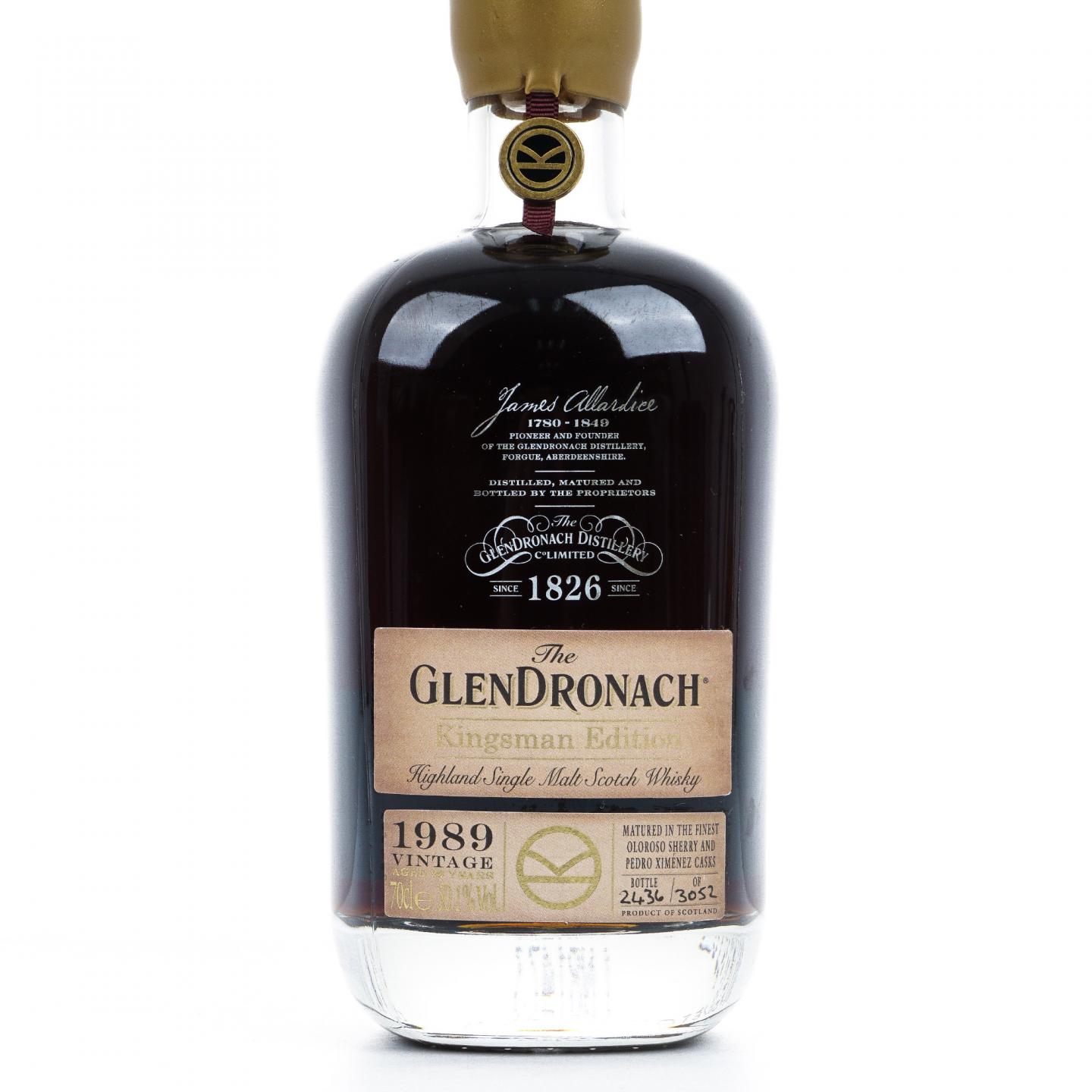 Glendronach 格兰多纳 29年 1989-2019 王牌特工限量版 行货 50.1%