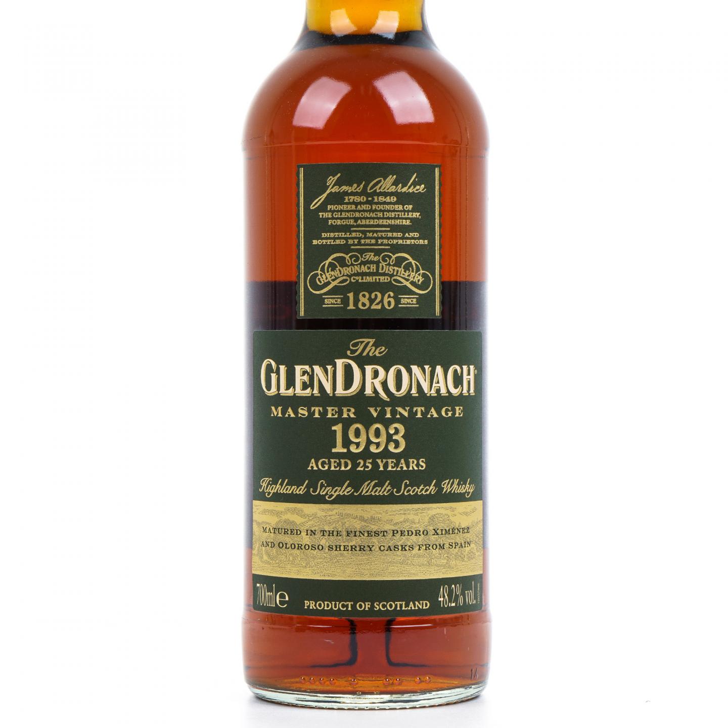 Glendronach 格兰多纳 25年 1993 Master Vintage 行货