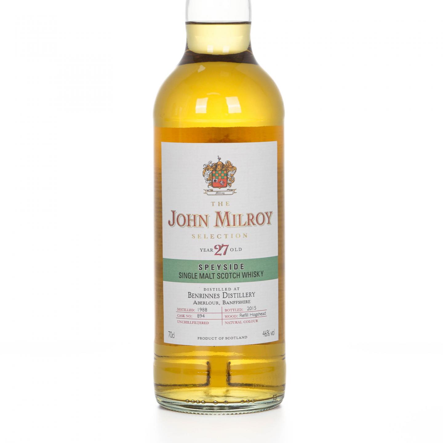 Benrinnes 本利林 27年 1988-2015 John Milroy