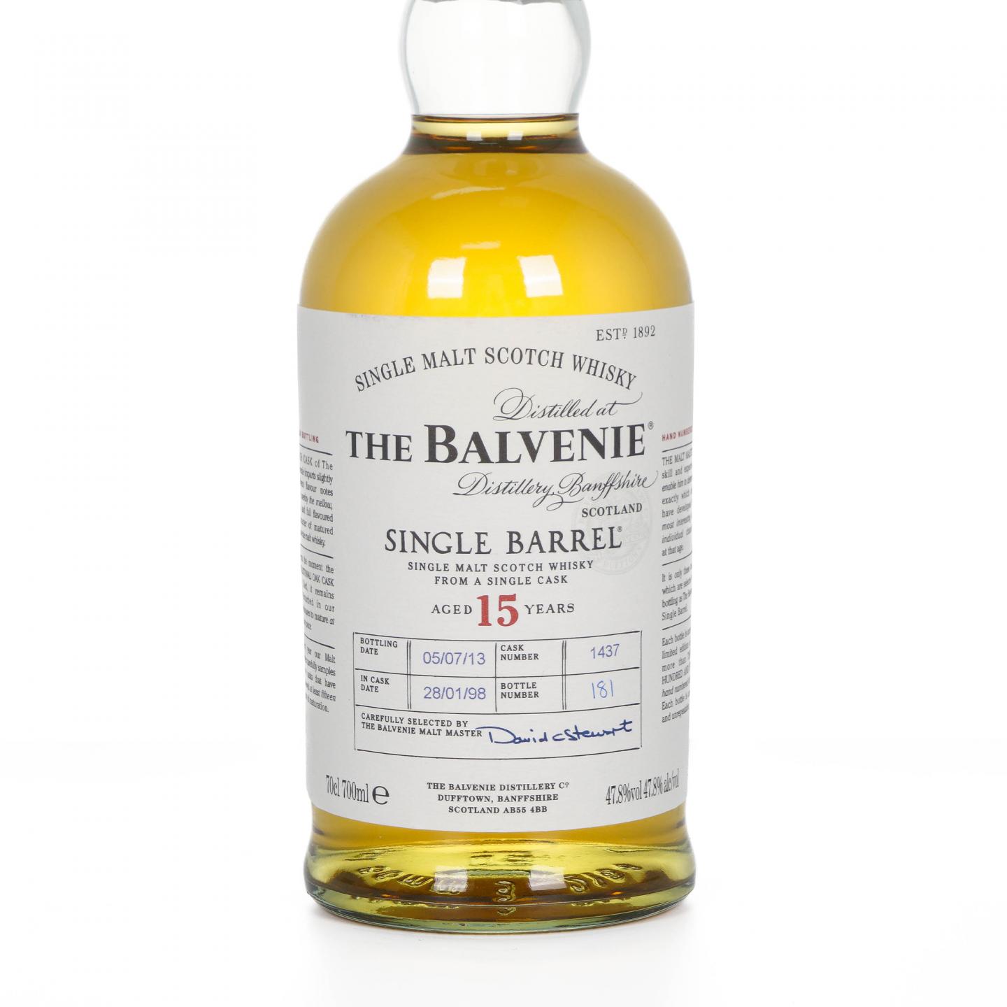 Balvenie 百富 15年 1998-2013 单桶#1437
