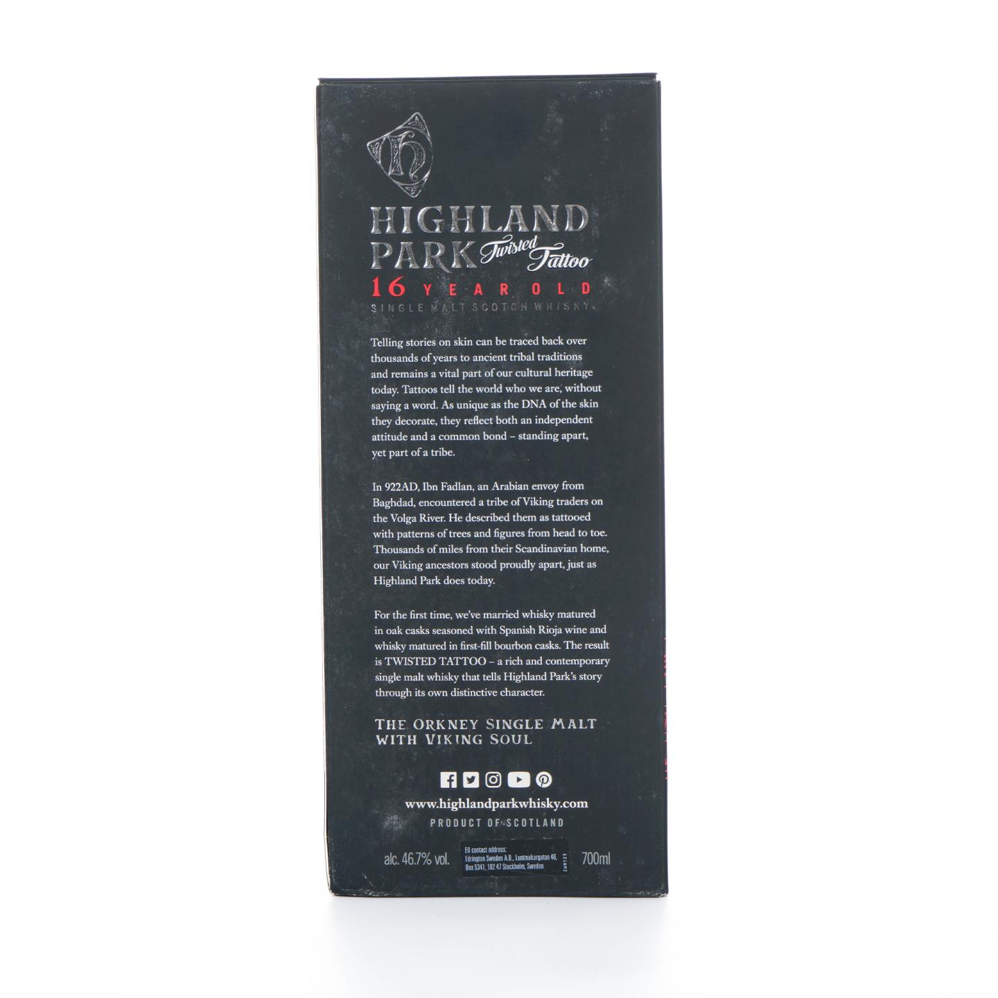 Highland Park 高原骑士 16年 Twisted Tattoo 700ml