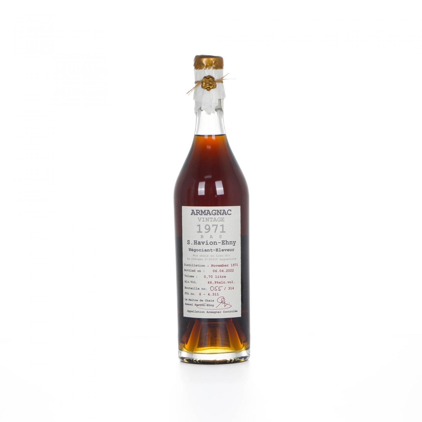S.Havion - Ehny Armagnac 1971 精选原酒桶雅文邑白兰地