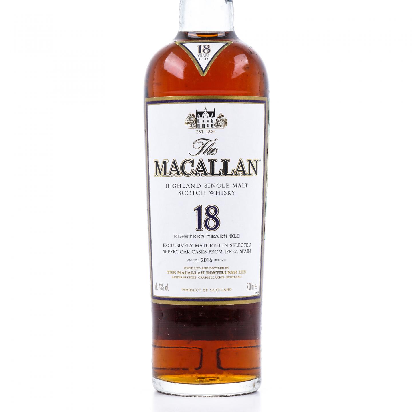 Macallan 麦卡伦 18年 2016 雪莉桶