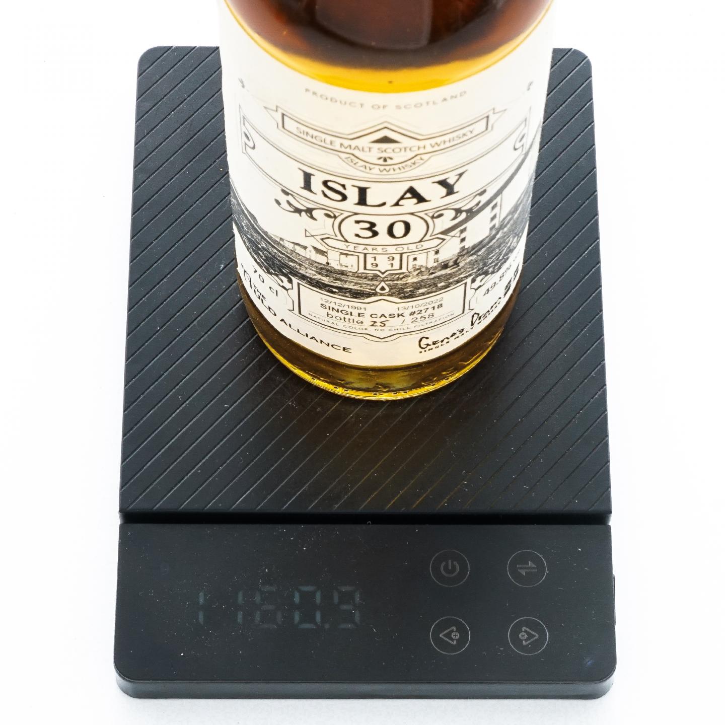 Islay Whisky 30年 1991-2022 TAA 单桶#2718