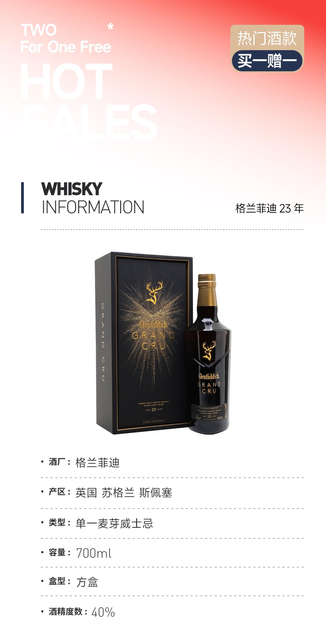 【买一赠一】格兰菲迪23年 赠：富特尼15年