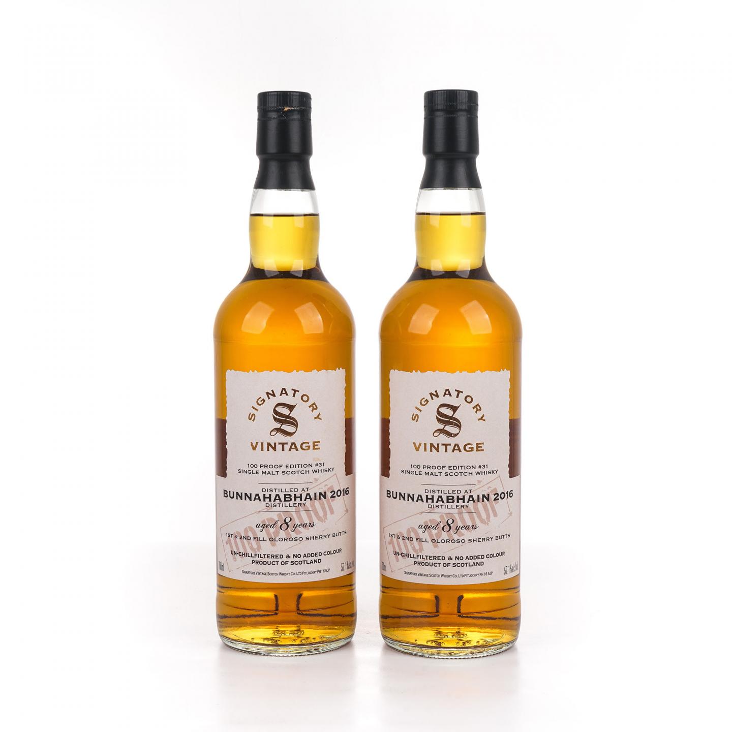 Bunnahabhain 布纳哈本 8年 2016-2024 雪莉桶 SV 100 Proof 2瓶组