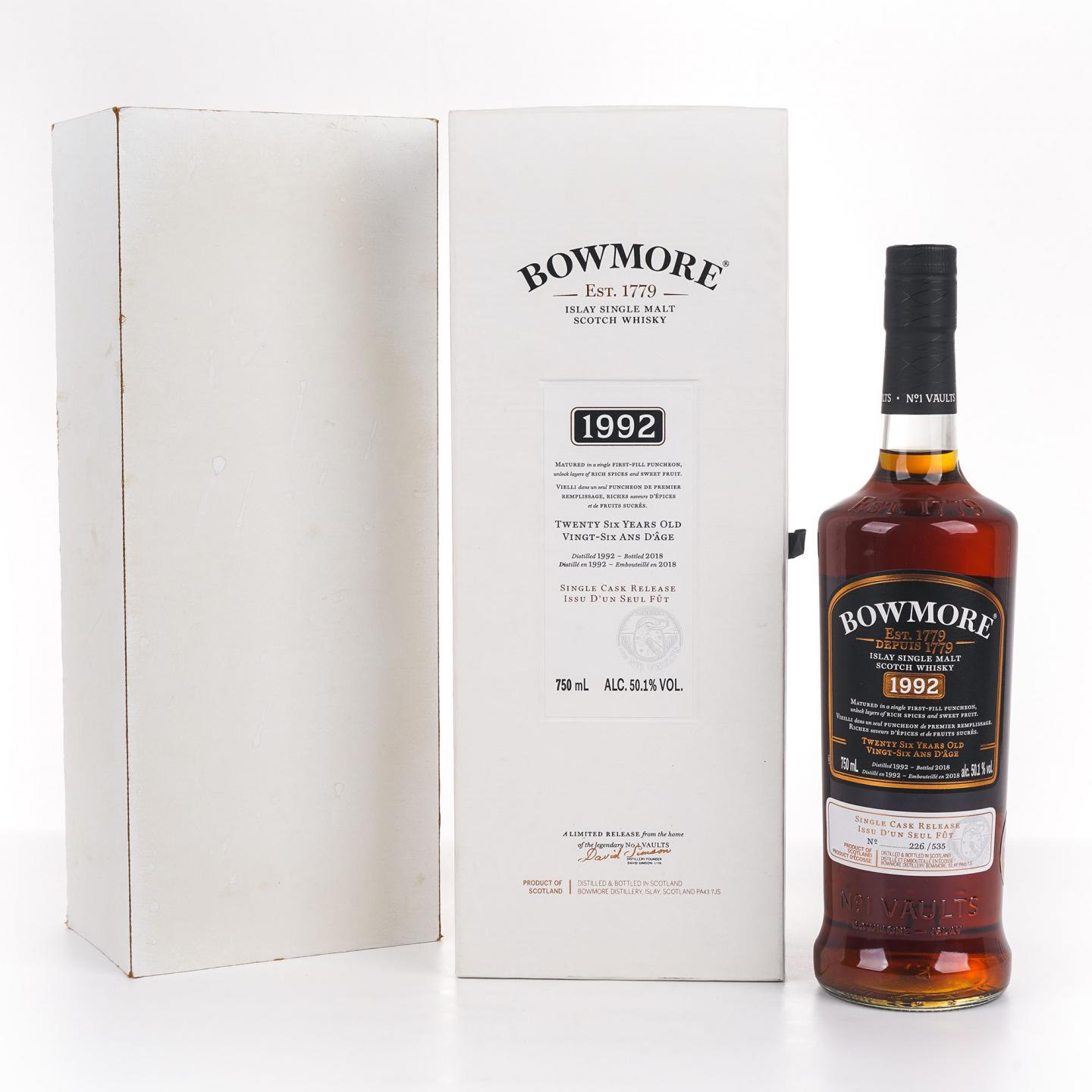 Bowmore 波摩 26年 1992-2018 单桶 750ml