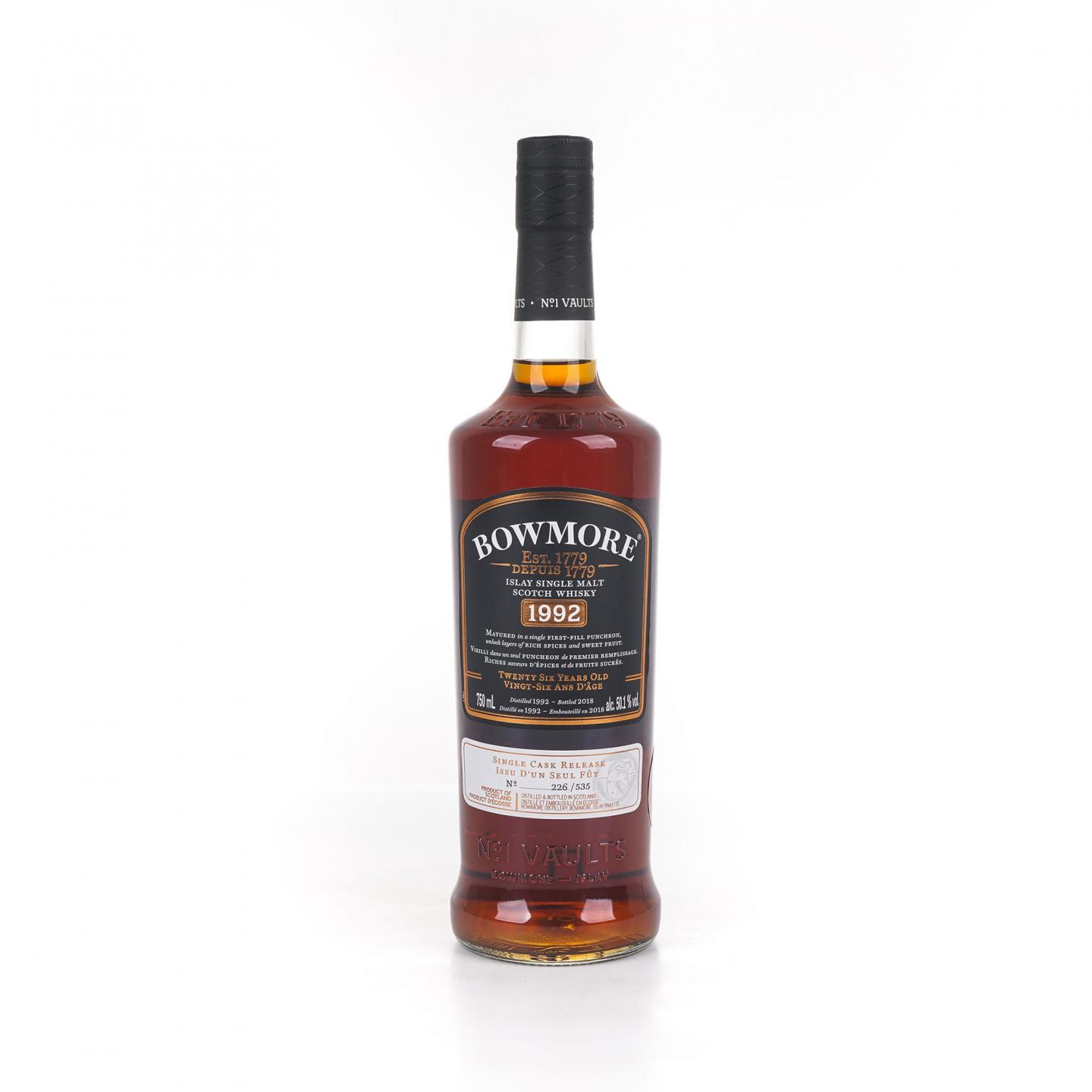 Bowmore 波摩 26年 1992-2018 单桶 750ml