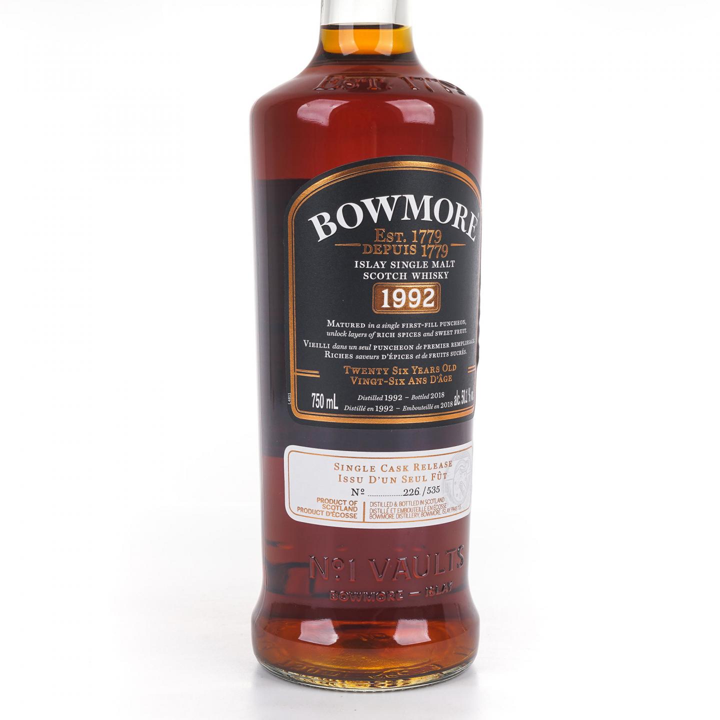 Bowmore 波摩 26年 1992-2018 单桶 750ml
