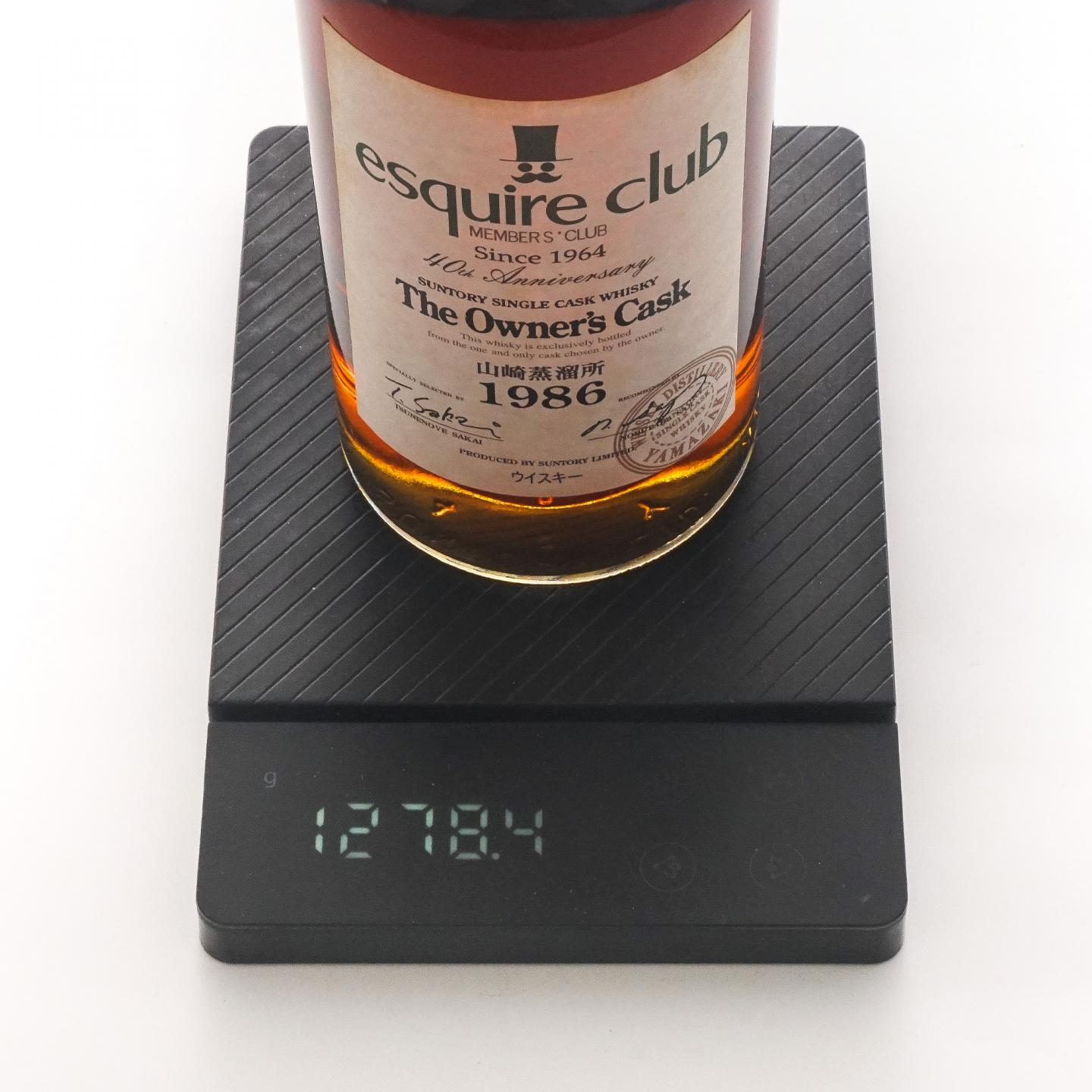 山崎 1986 业主桶 Esquire Club 40周年纪念