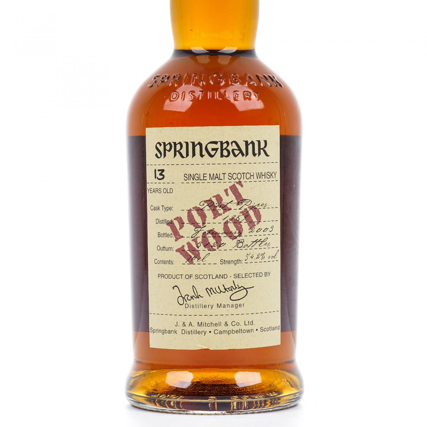 Springbank 云顶 13年 1989-2003 波特风味桶