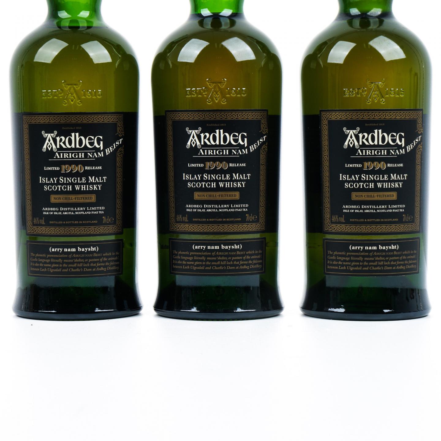Ardbeg 阿贝 1990 Airigh Nam Beist L6/L7/L8 3瓶组*700ml 