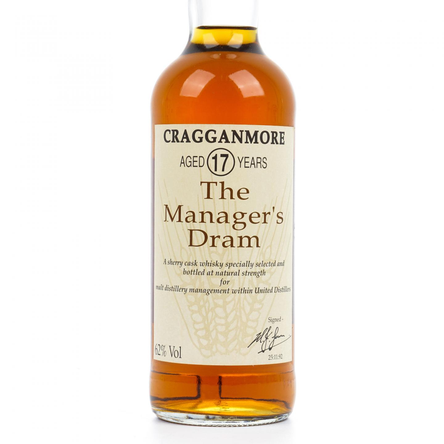 Cragganmore 克莱根摩 17年 雪莉桶 Manager's Dram系列