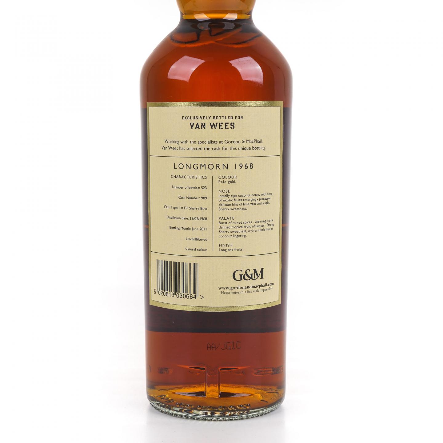 Longmorn 朗摩 1968-2011 初填雪莉桶#909 GM