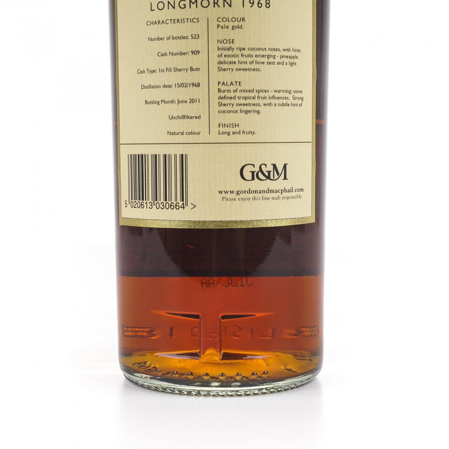 Longmorn 朗摩 1968-2011 初填雪莉桶#909 GM