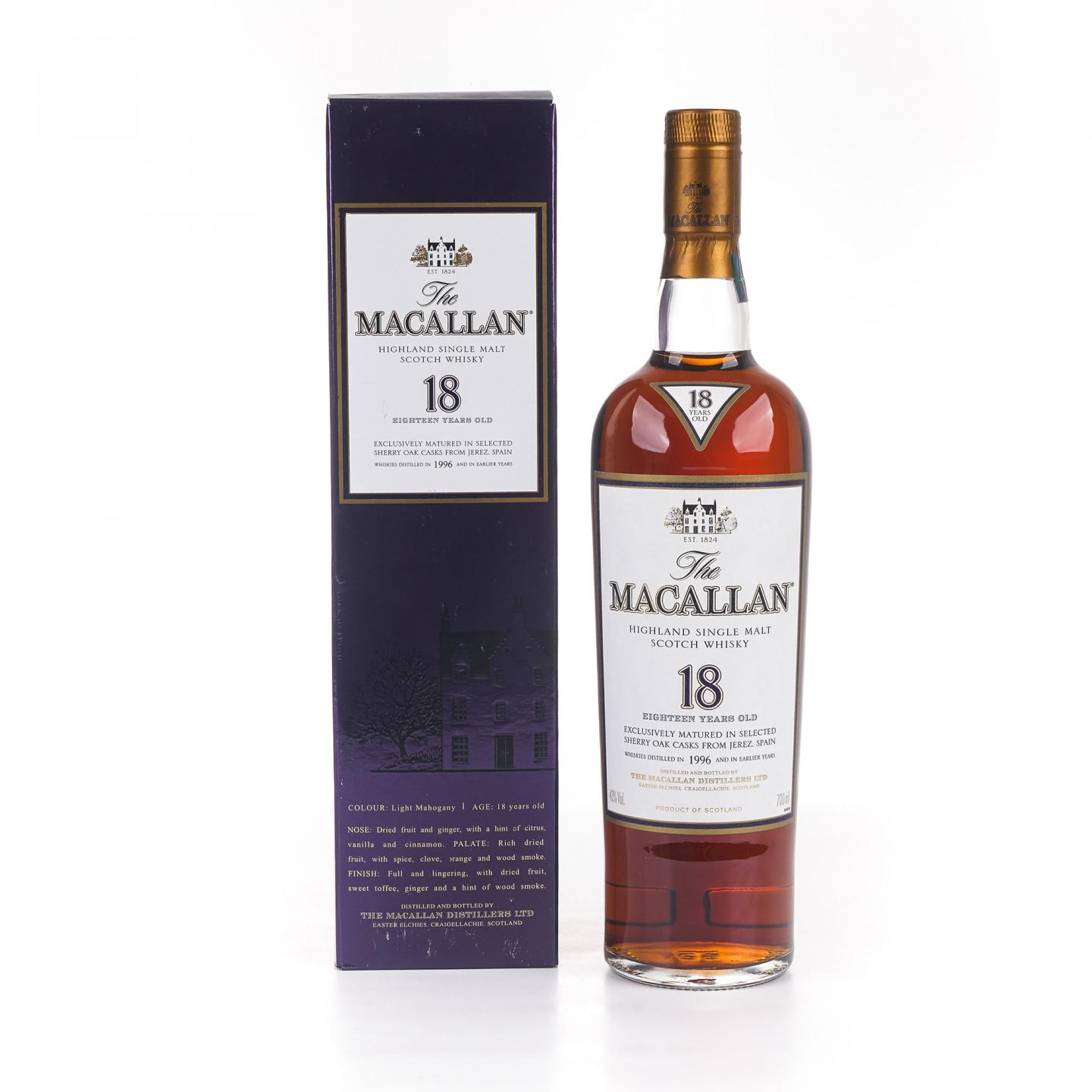 Macallan 麦卡伦 18年 1996 雪莉桶