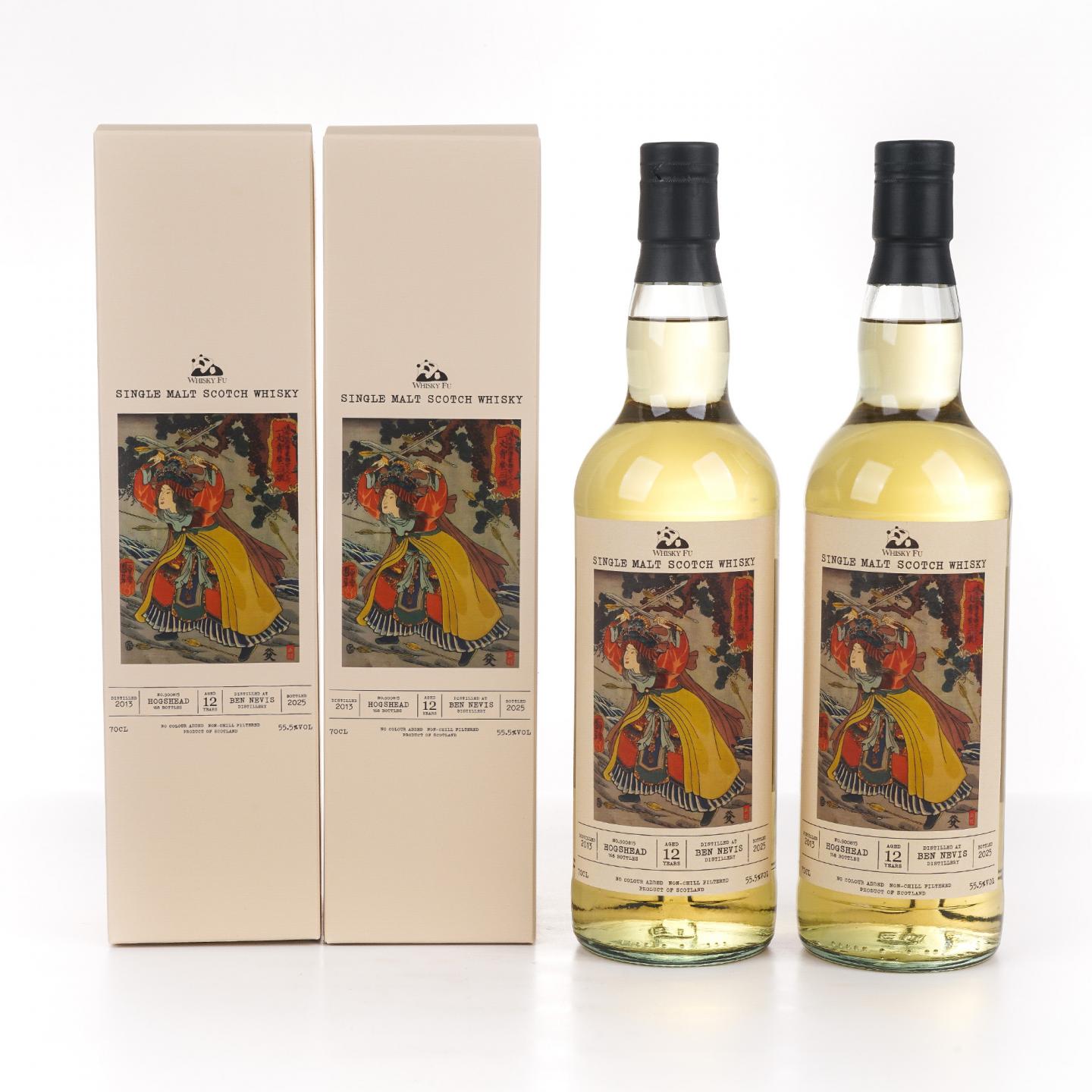 Bennevis 本尼维斯 12年 2013-2025 「通俗水浒传豪杰·一丈青扈三娘」波本桶单桶 2支组 行货 55.5%Vol.