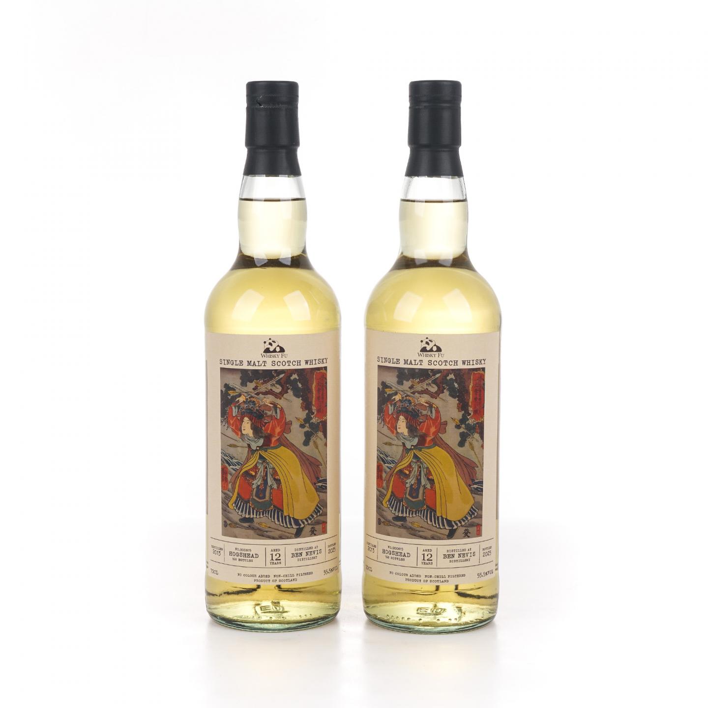 Bennevis 本尼维斯 12年 2013-2025 「通俗水浒传豪杰·一丈青扈三娘」波本桶单桶 2支组 行货 55.5%Vol.