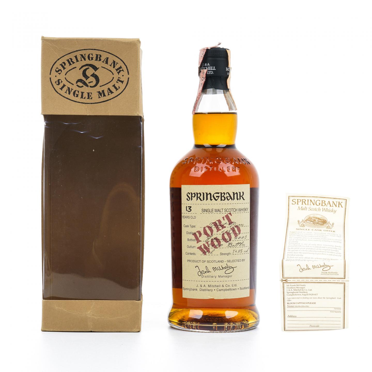 Springbank 云顶 13年 1989-2003 波特风味桶