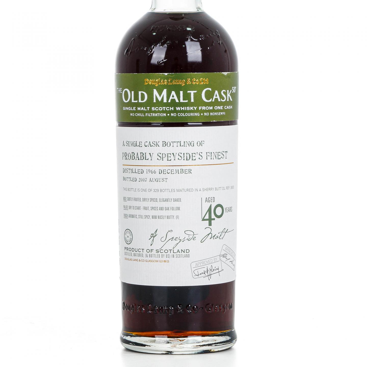 Probably Speyside's Finest 40年 1966-2007 DL