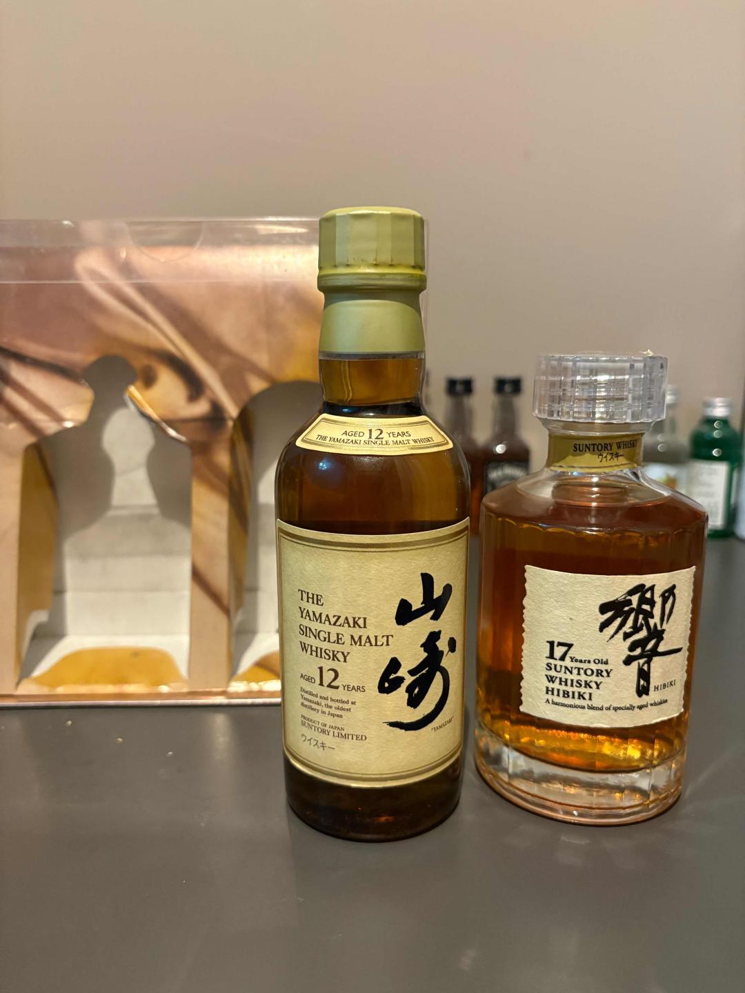 响17年180ml 山崎12年金花头180ml礼盒