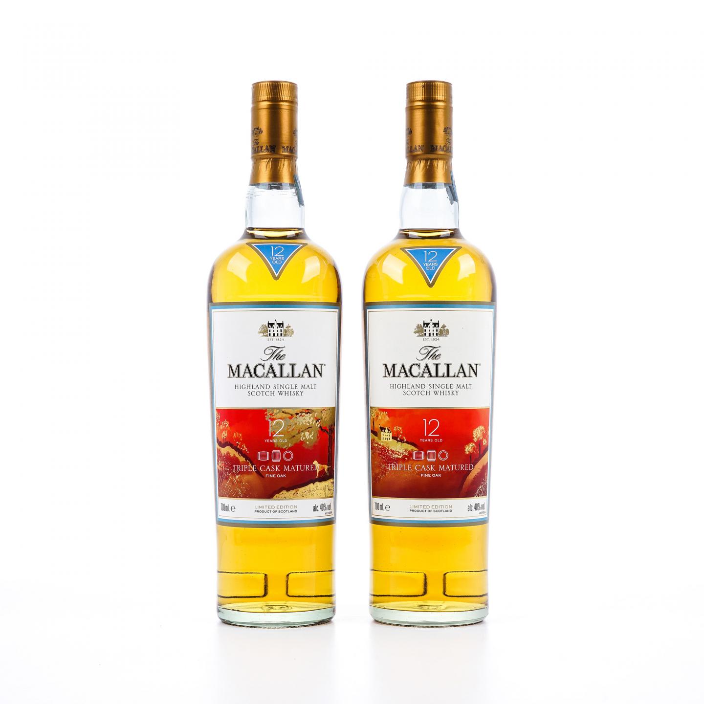 Macallan 麦卡伦 12年 Triple Cask 2018 狗年限定 2支组