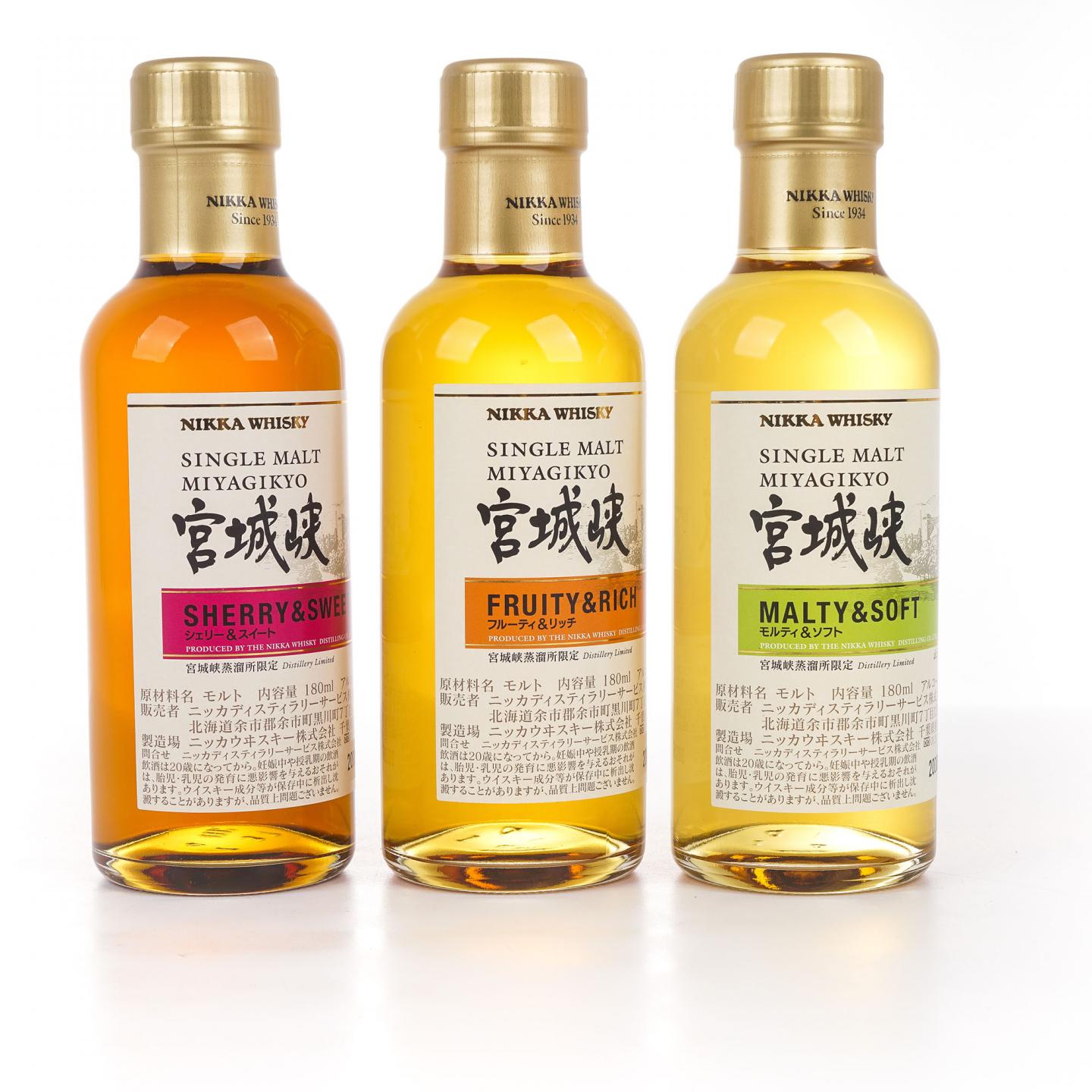 【中样】宫城峡 风味桶 Distillery Limited 180ml*3支组