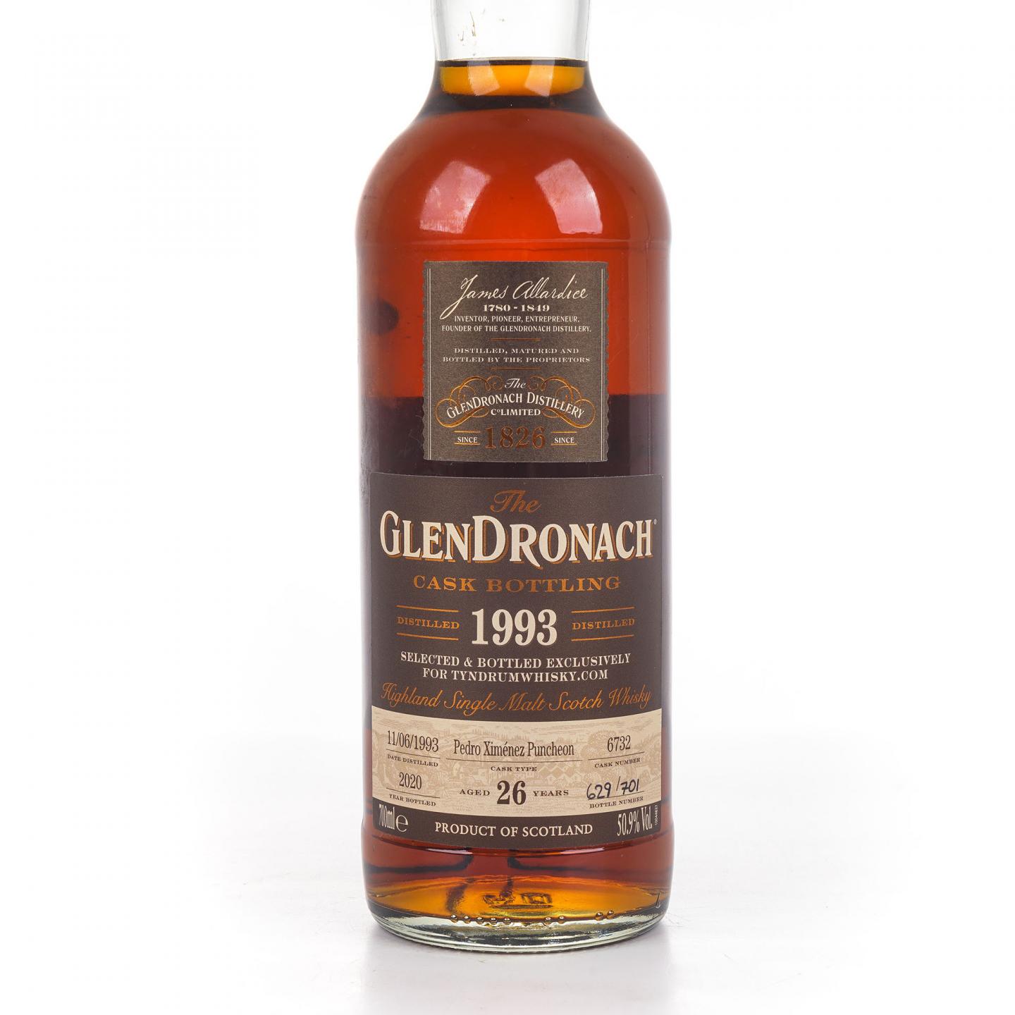 Glendronach 格兰多纳 26年 1993-2020 雪莉桶#6732