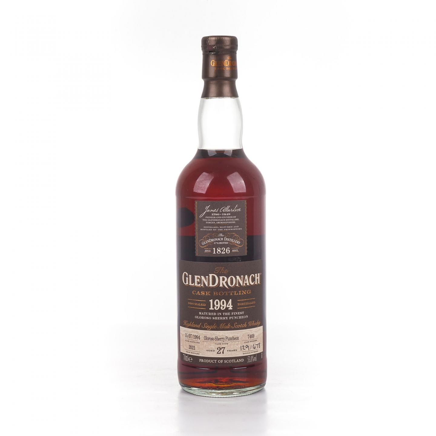 Glendronach 格兰多纳 27年 1994-2021 雪莉桶#7469