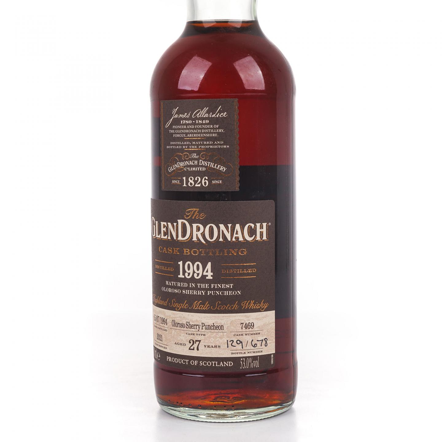 Glendronach 格兰多纳 27年 1994-2021 雪莉桶#7469