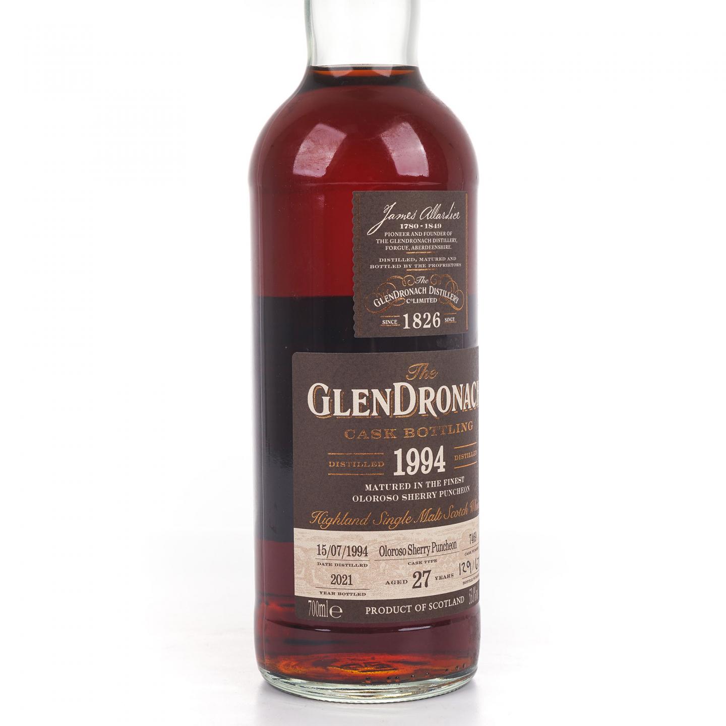 Glendronach 格兰多纳 27年 1994-2021 雪莉桶#7469