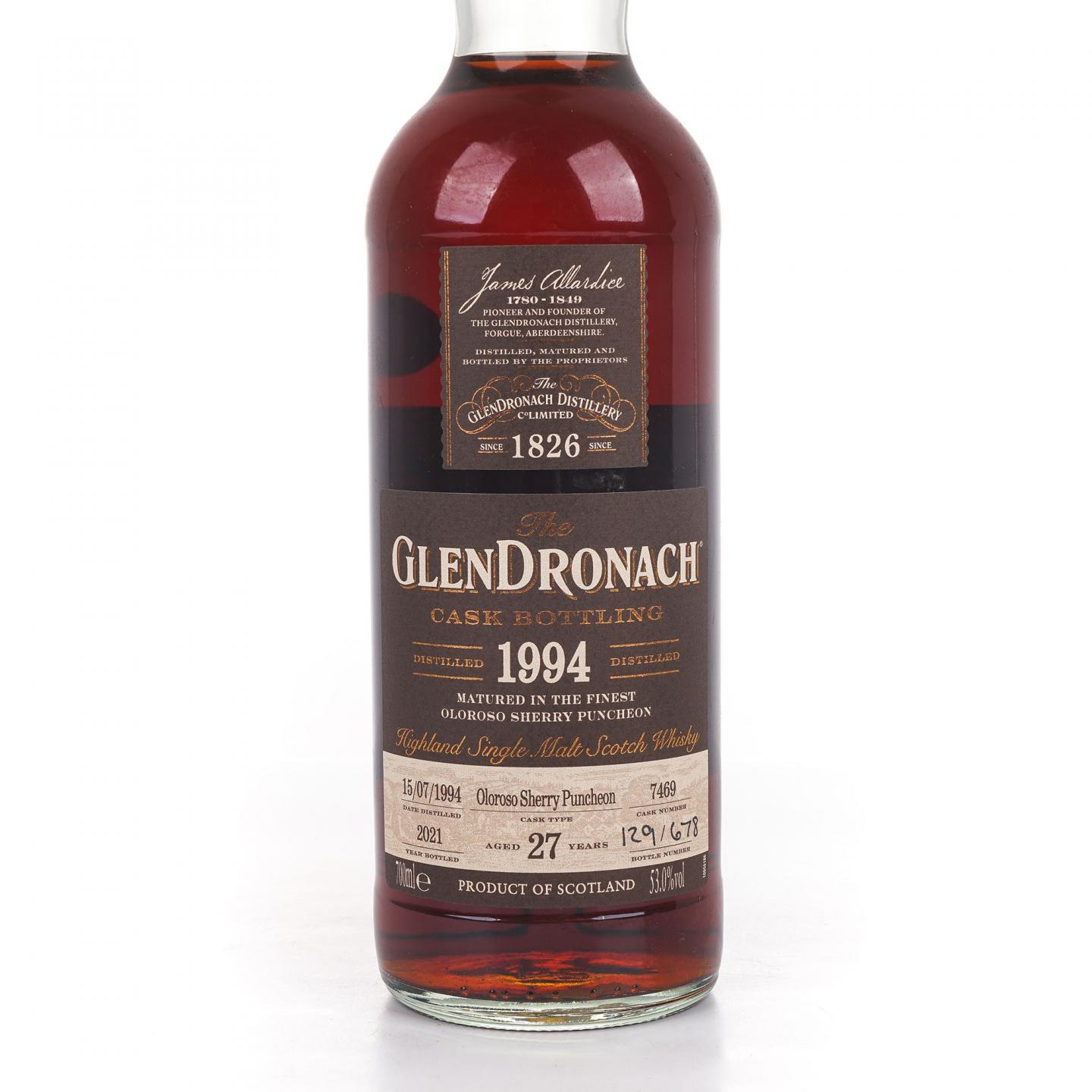 Glendronach 格兰多纳 27年 1994-2021 雪莉桶#7469