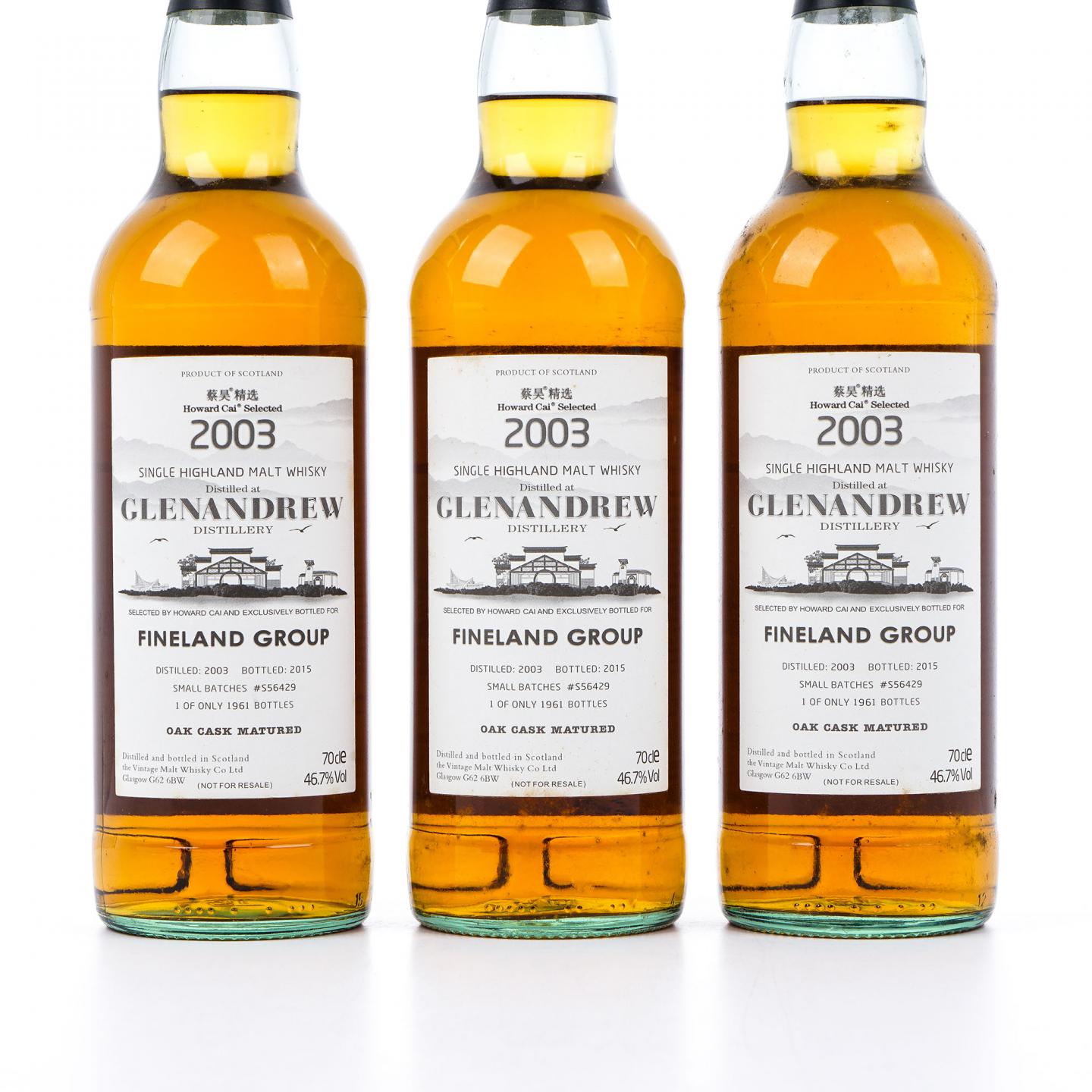 Glenandrew 2003-2015 蔡昊精选桶系列 #S56429 3瓶组