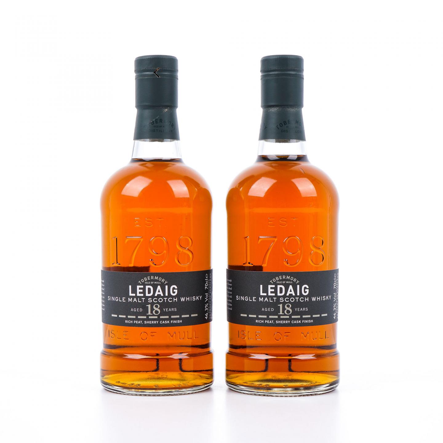 Ledaig 里爵 18年 2019 雪莉桶后熟 2瓶组