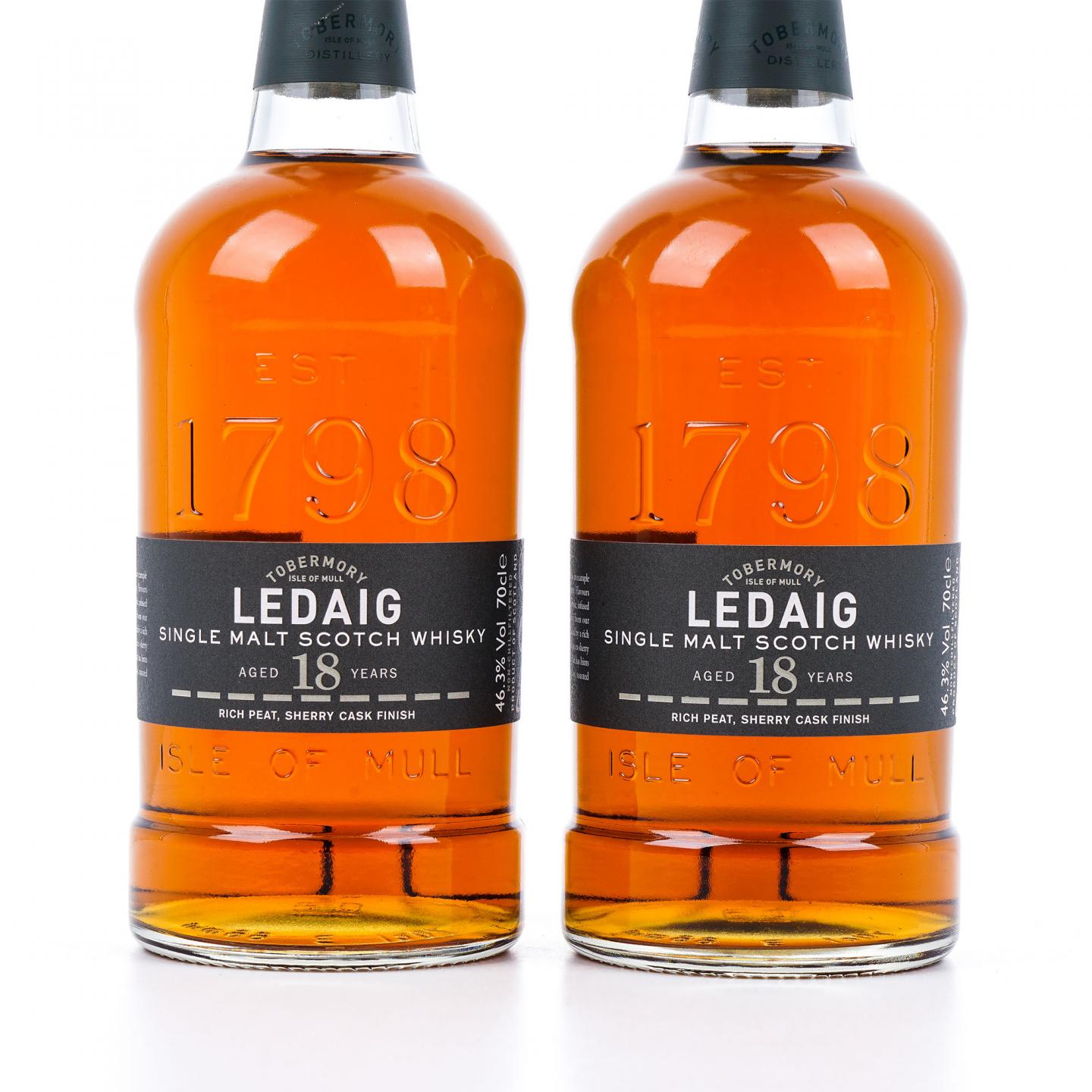 Ledaig 里爵 18年 2019 雪莉桶后熟 2瓶组