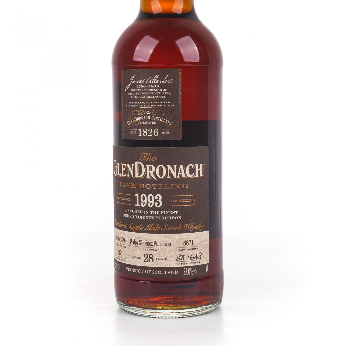 Glendronach 格兰多纳 28年 1993-2021 雪莉桶#6871