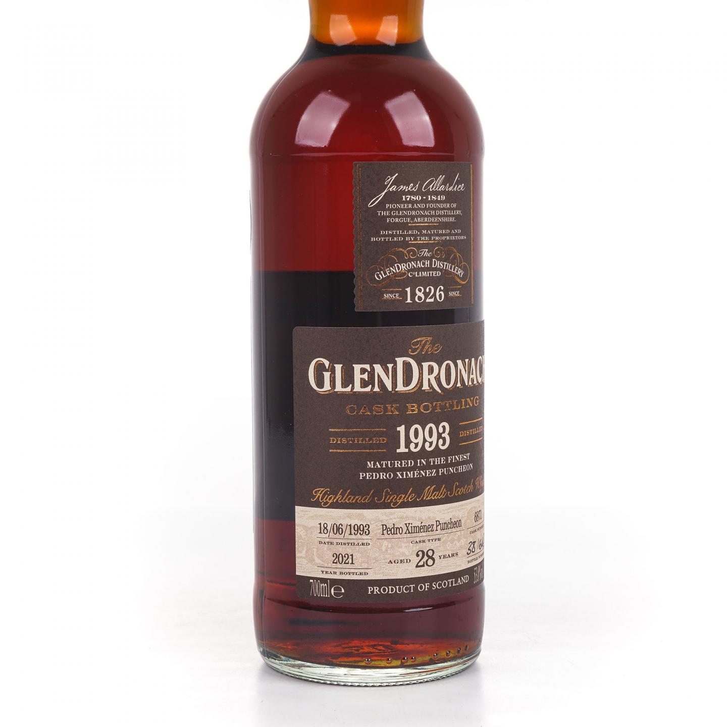 Glendronach 格兰多纳 28年 1993-2021 雪莉桶#6871
