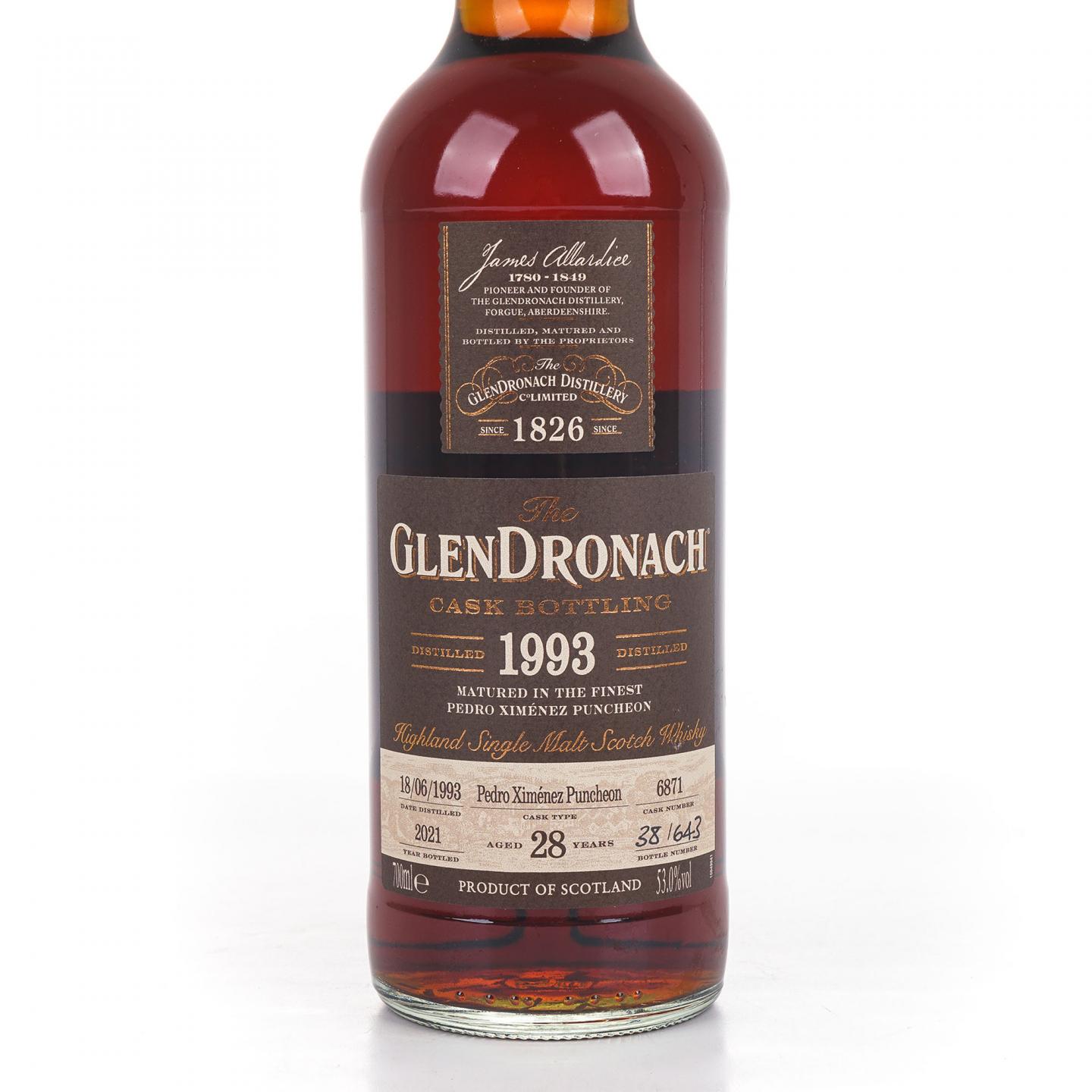 Glendronach 格兰多纳 28年 1993-2021 雪莉桶#6871