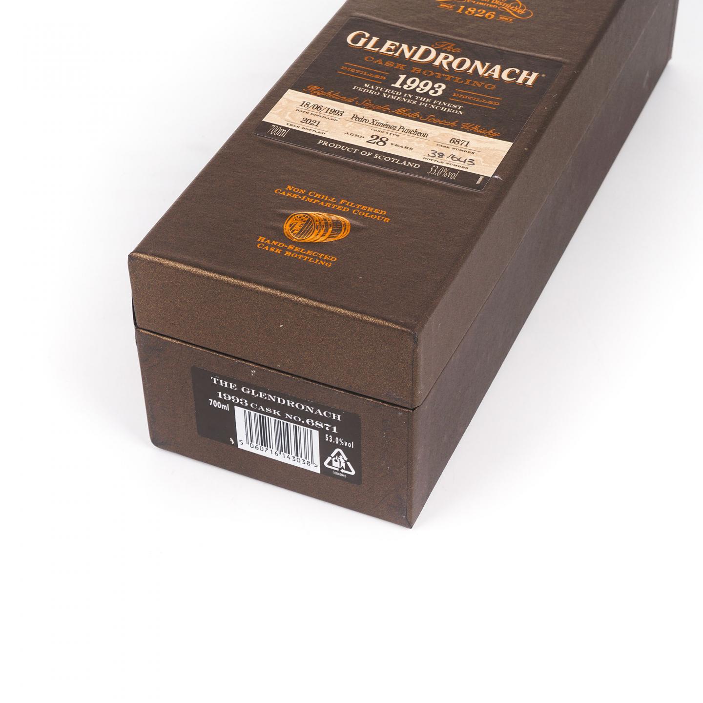 Glendronach 格兰多纳 28年 1993-2021 雪莉桶#6871