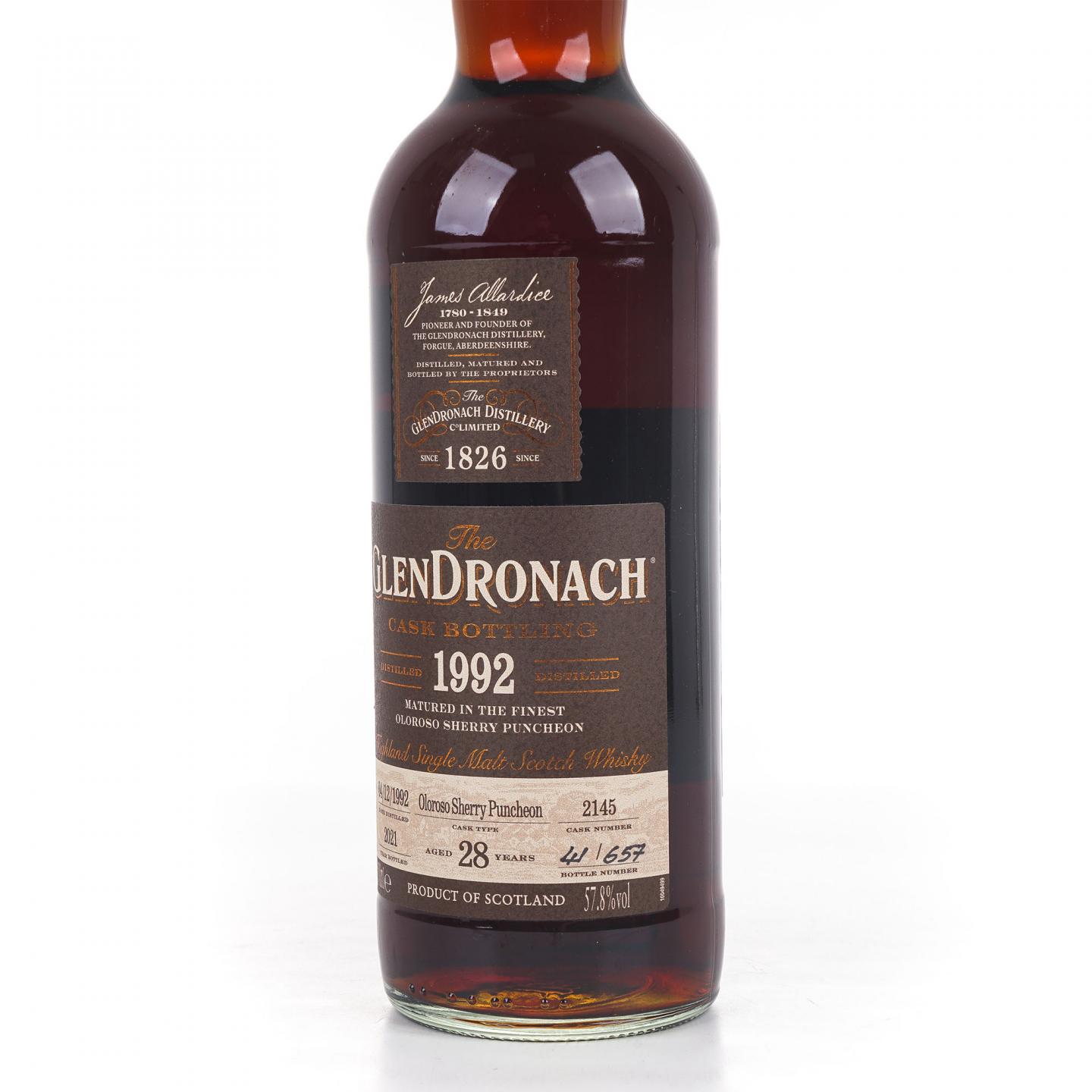 Glendronach 格兰多纳 28年 1992-2021 雪莉桶#2145