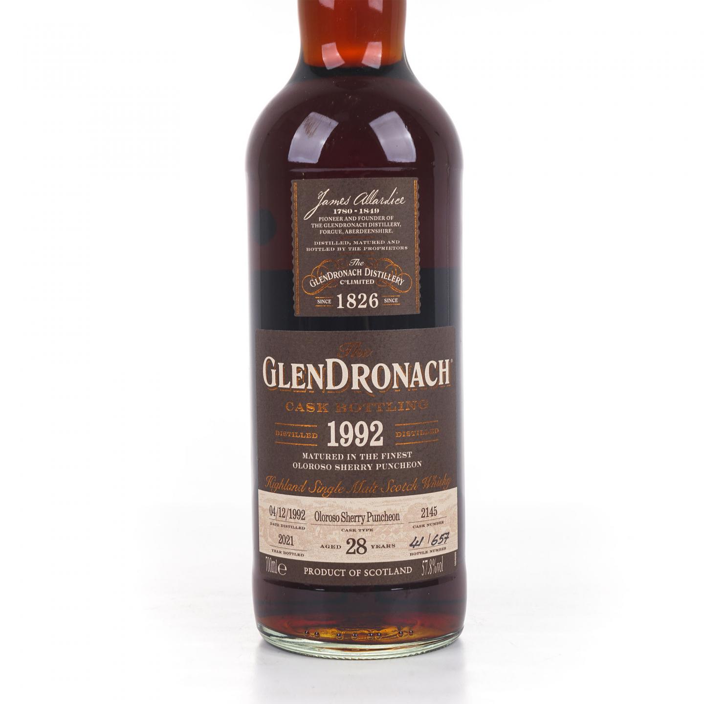 Glendronach 格兰多纳 28年 1992-2021 雪莉桶#2145