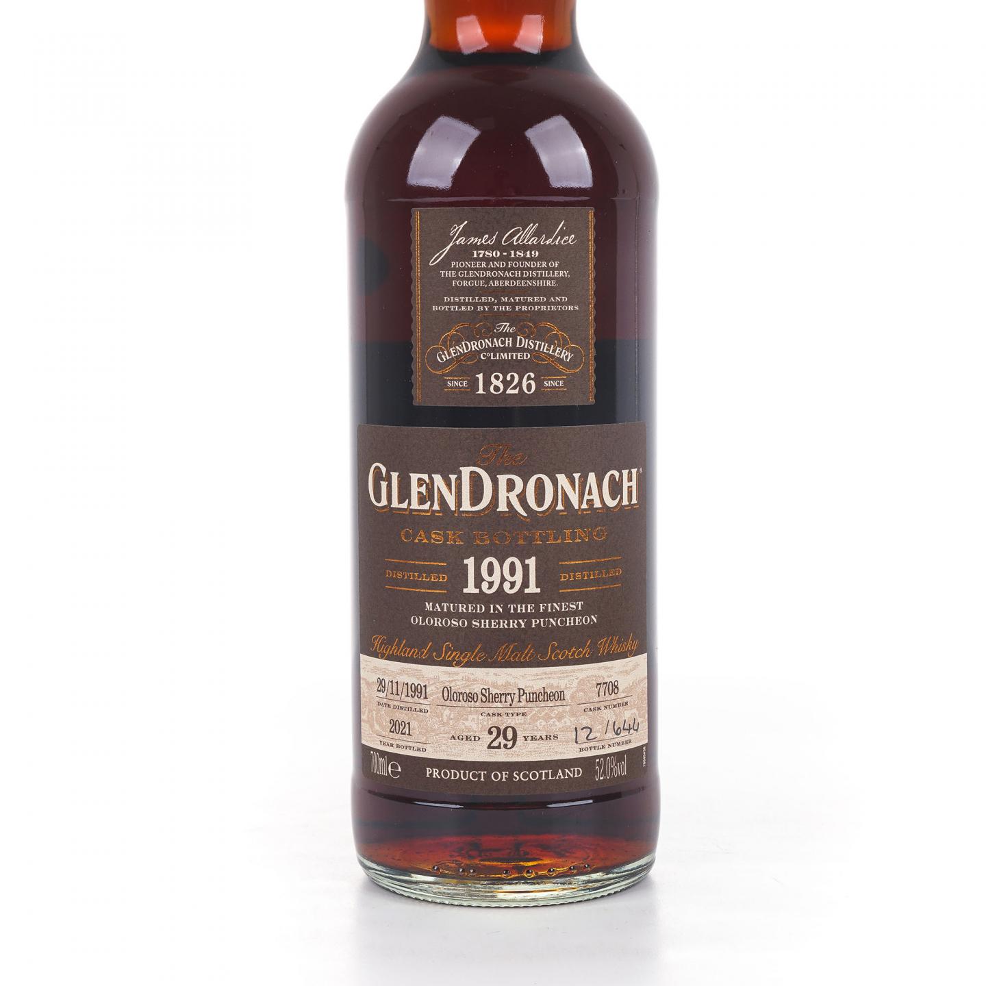 Glendronach 格兰多纳 29年 1991-2021 雪莉桶#7708