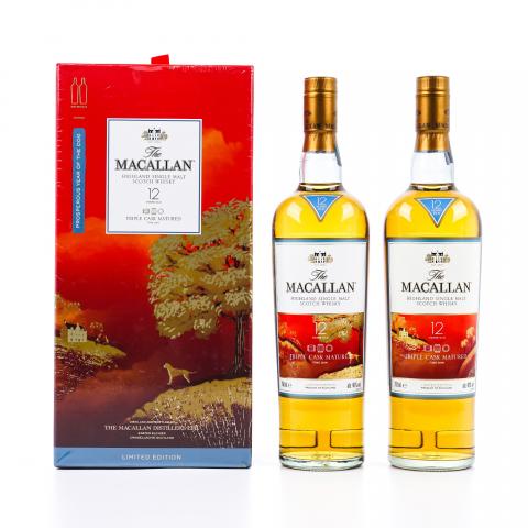 Macallan 麦卡伦 12年 Triple Cask 2018 狗年限定 2支组