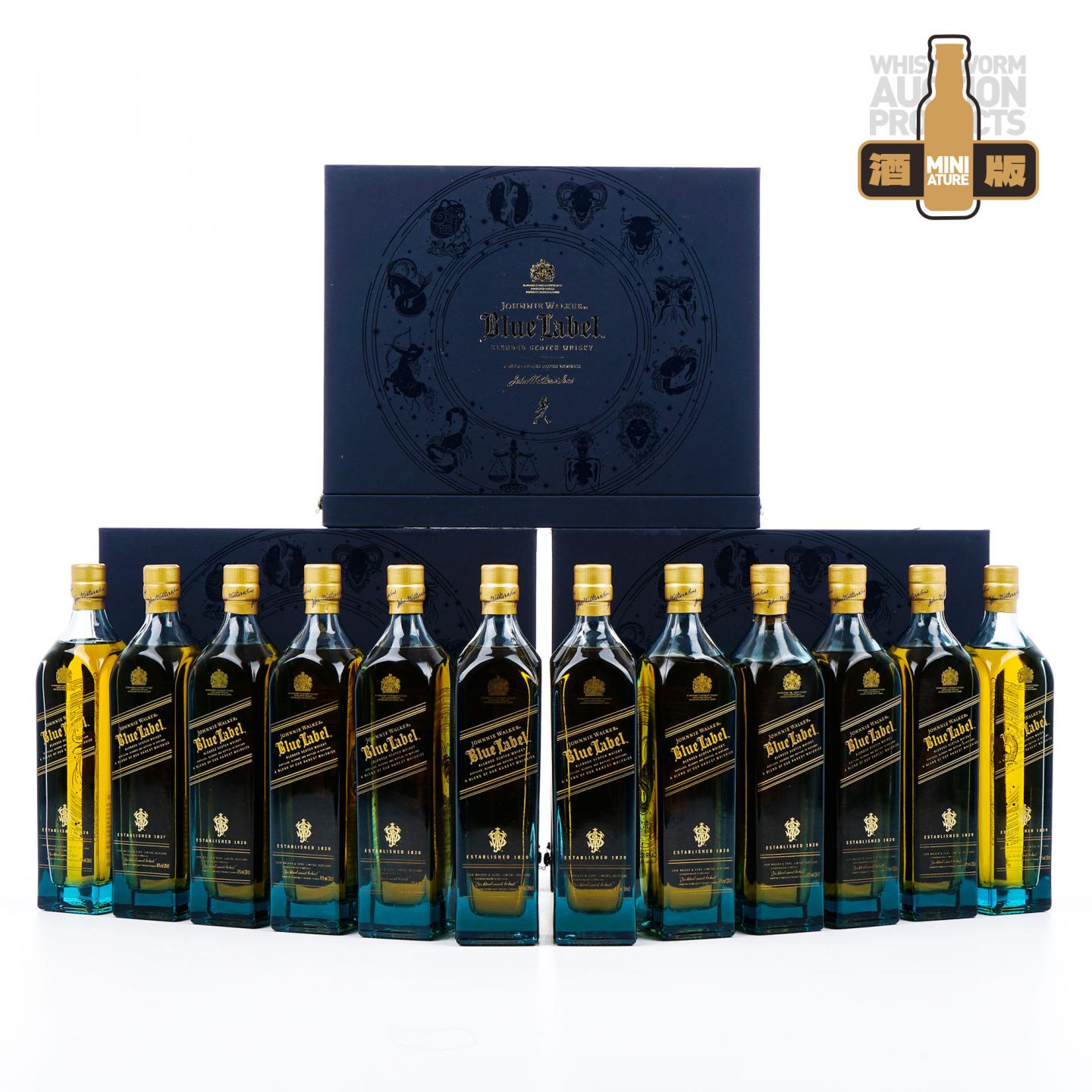 【中样】Johnnie Walker 尊尼获加 蓝牌 十二星座系列全套 200ml*12