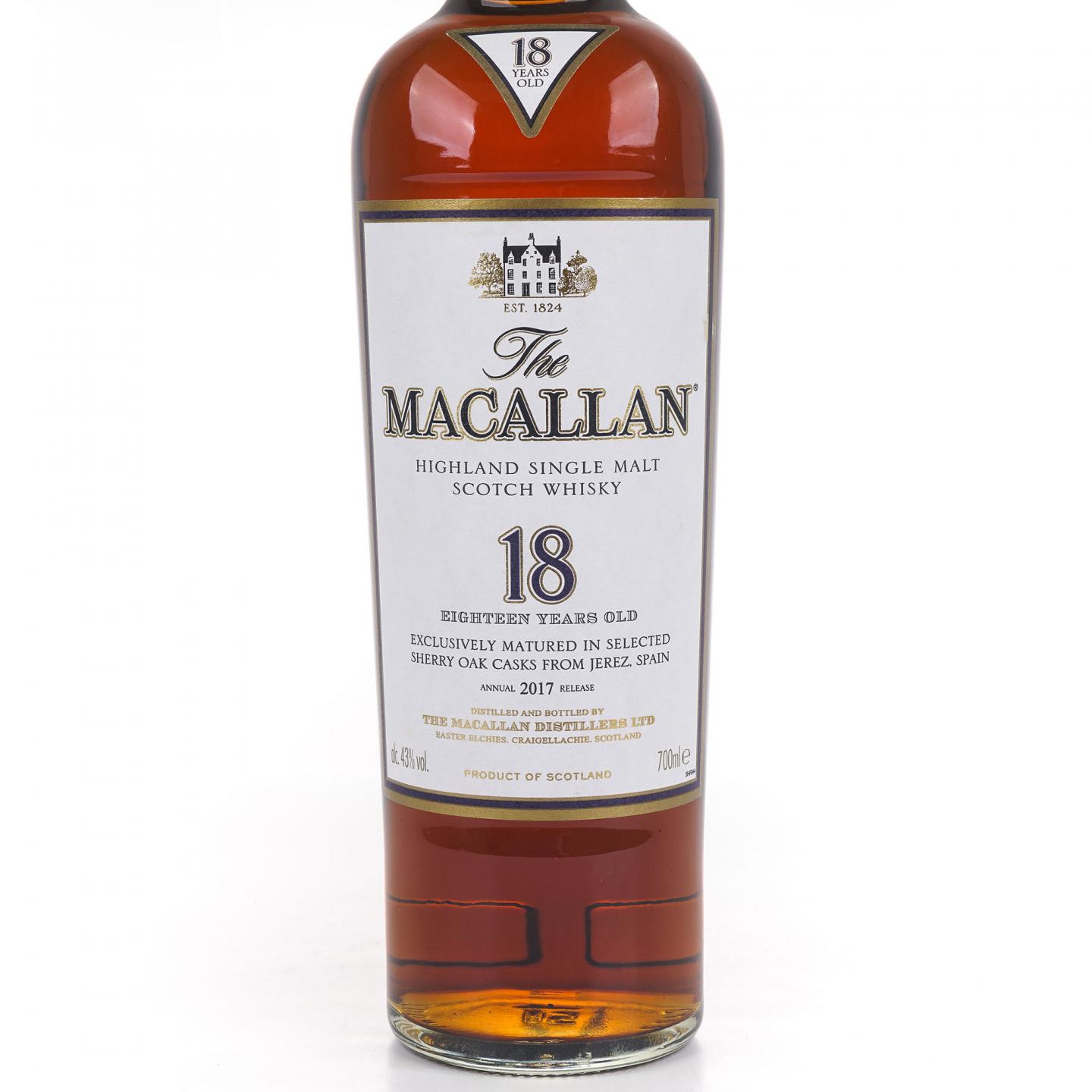 Macallan 麦卡伦 18年 2017 雪莉桶 700ml