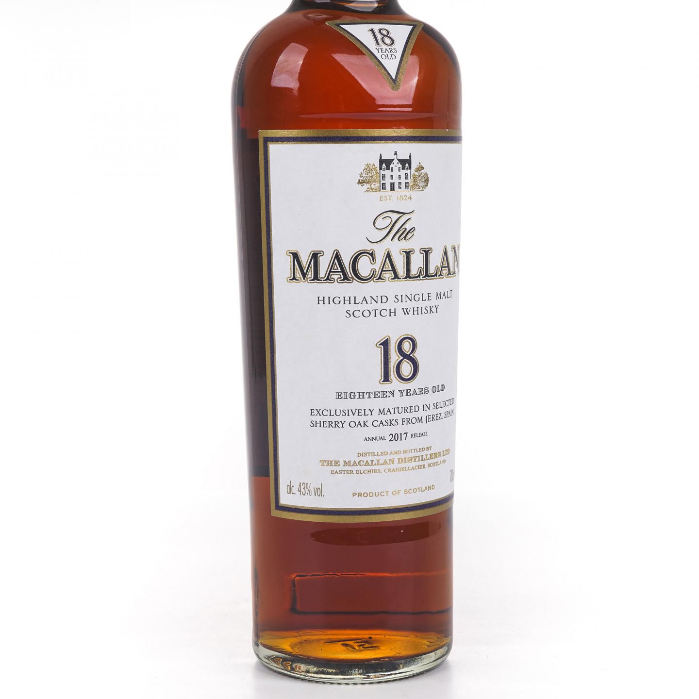 Macallan 麦卡伦 18年 2017 雪莉桶 700ml
