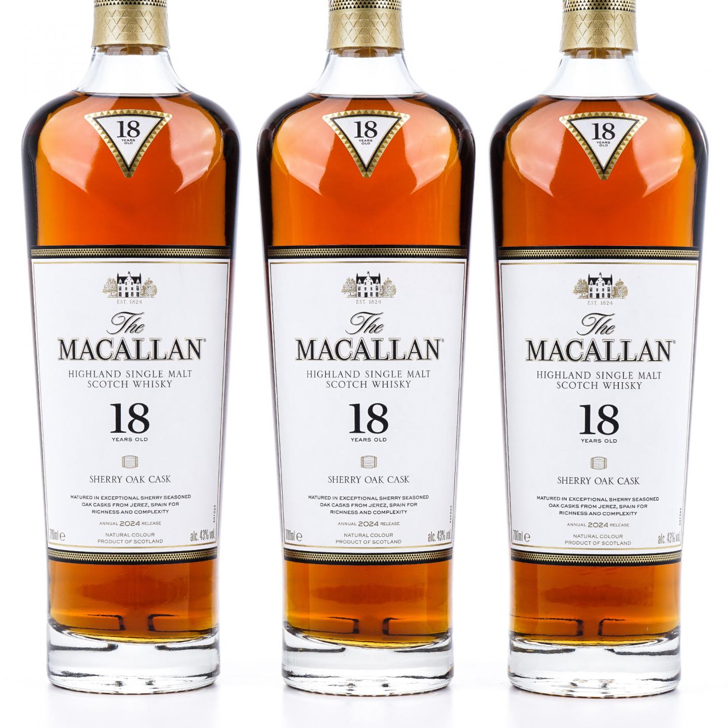 【附X光图】Macallan 麦卡伦 18年 2024 雪莉桶 6瓶组 行货