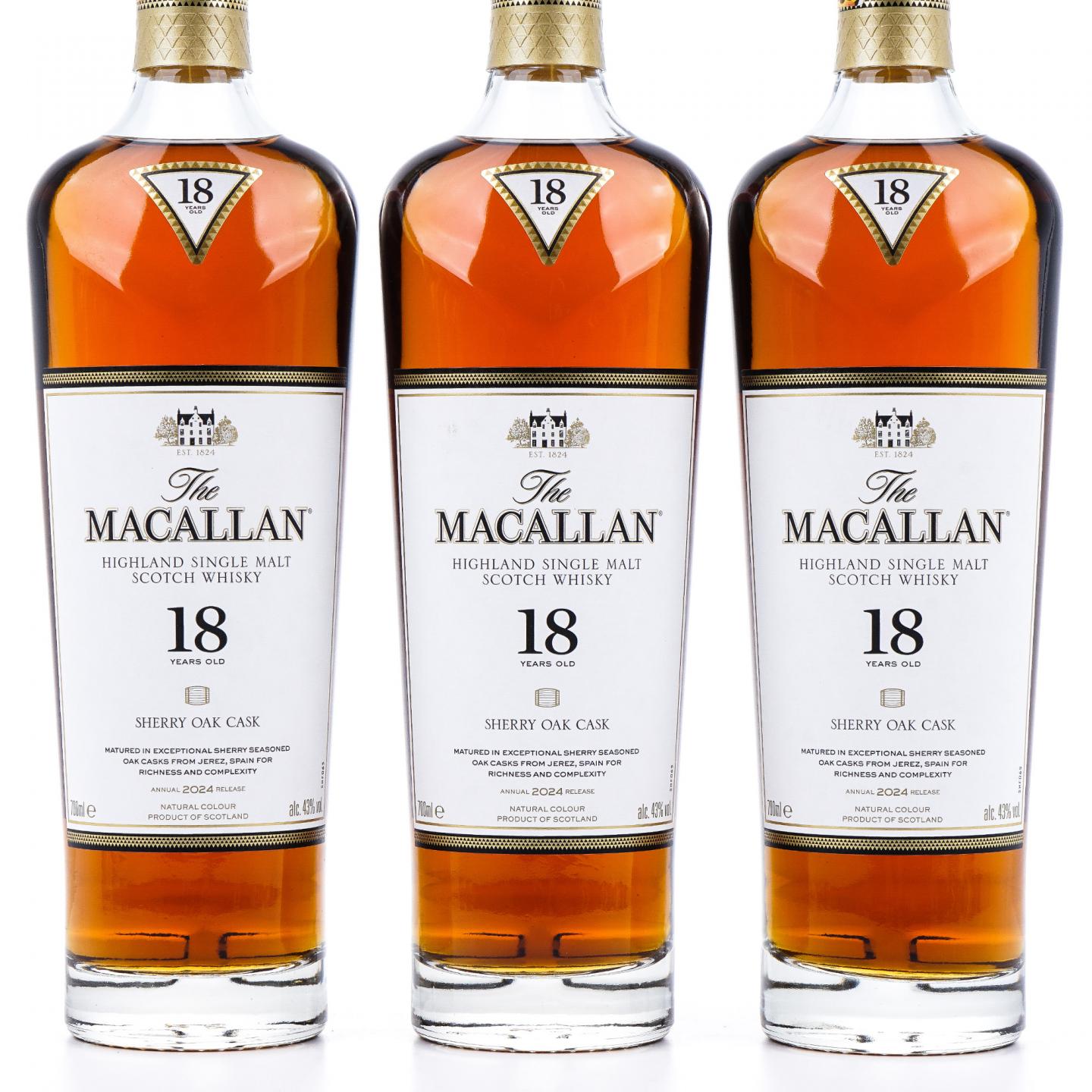 【附X光图】Macallan 麦卡伦 18年 2024 雪莉桶 6瓶组 行货